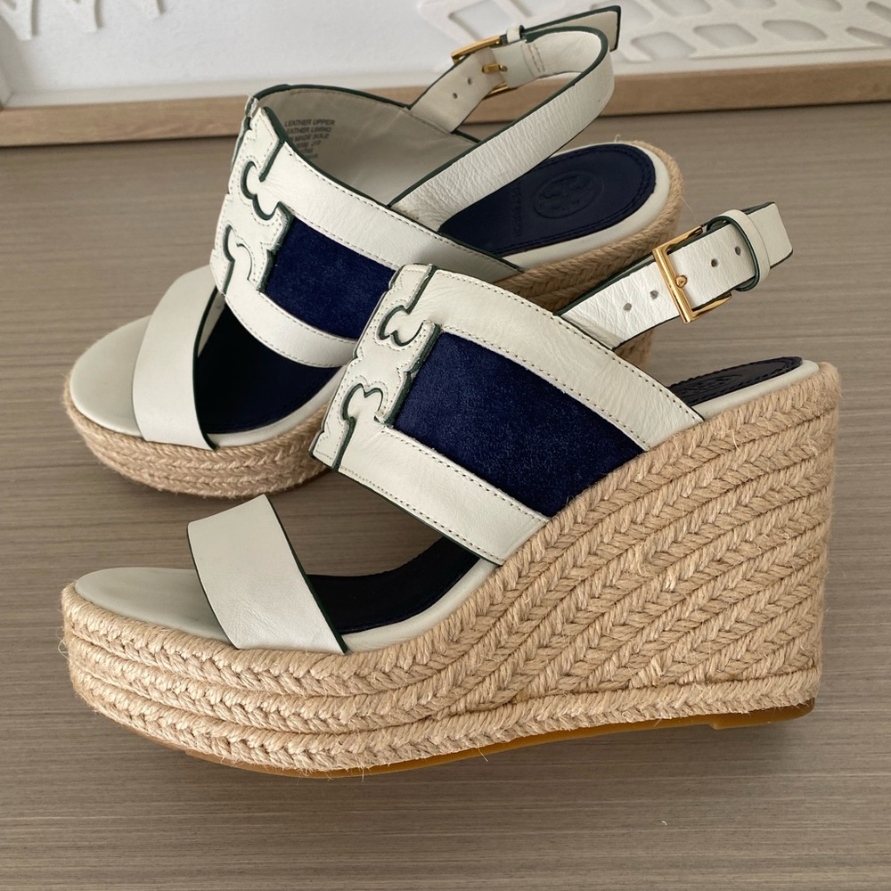 Tory Burch  wedge espadrilles, size 6! Excellent condition. Leather/ suede - Picture 7 of 7